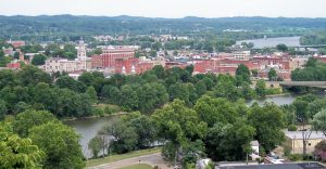 A panoramic view of Marietta, Ohio.